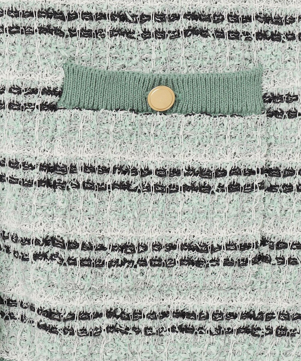 自由区 【洗える】カラーミックスツイードニット カーディガン 