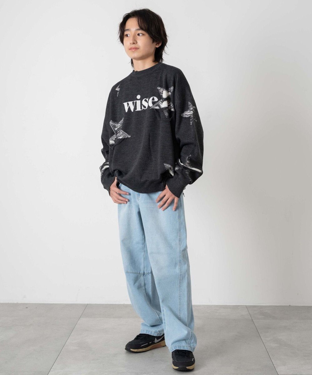 WEGO 【キッズITEM】イージーバレルレッグデニムパンツ（JUNIOR） 