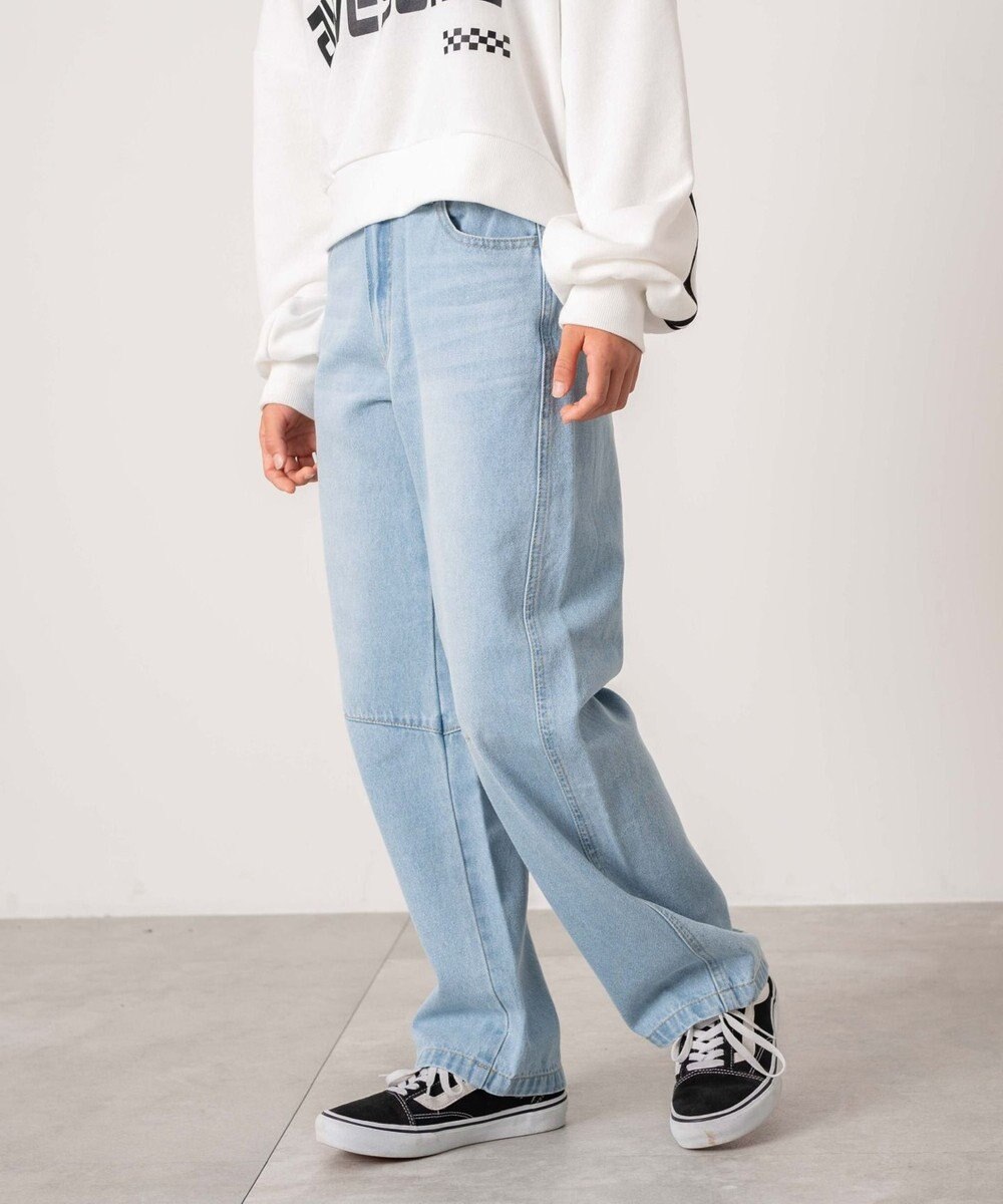 WEGO 【キッズITEM】イージーバレルレッグデニムパンツ（JUNIOR） 