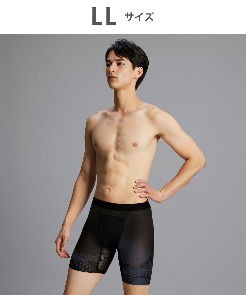 WACOAL MEN ボクサーパンツ【CROSSWALKER】はいて歩いてカロリー消費アップをめざそう！ムレ軽減設計 前開き スパッツ ロング丈 GX6007 /ブロス バイ ワコールメン 