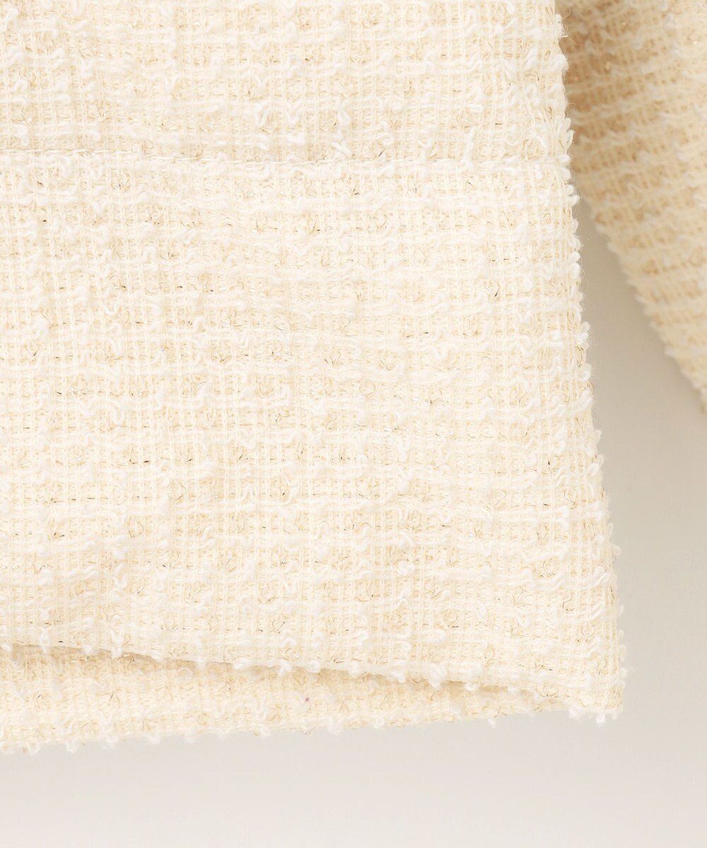 ANY SIS L 【2WAY】ツイードノーカラー ダウンジャケット 