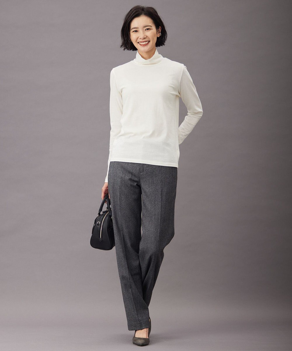 J.PRESS LADIES ウールジャージー  タートルネック カットソー 