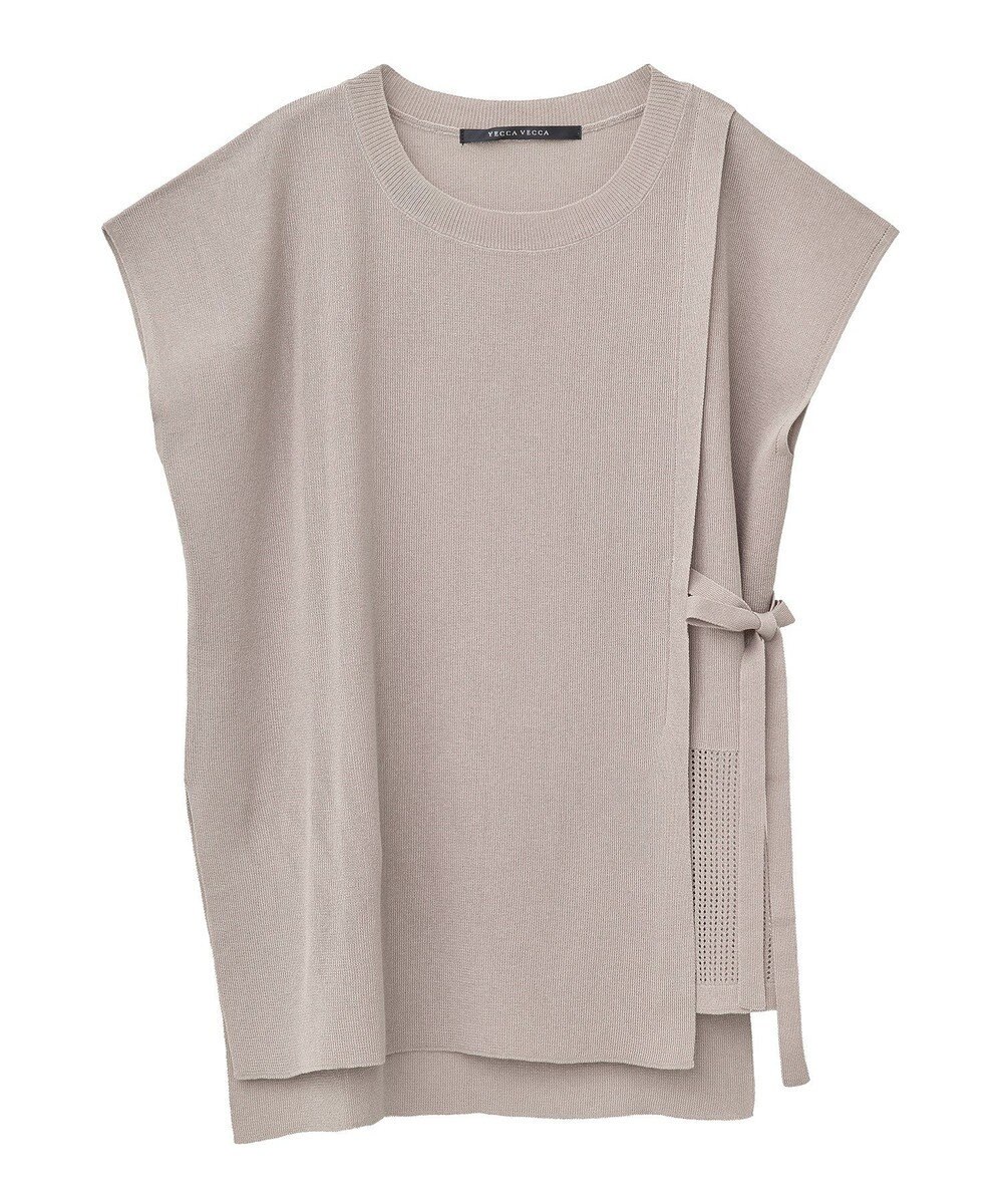 YECCA VECCA メッシュ編みレイヤードニット 