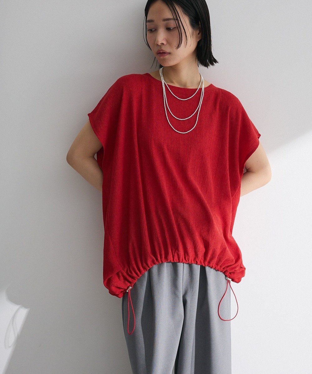 Green Parks 表面カット裾ドロストプルオーバー 