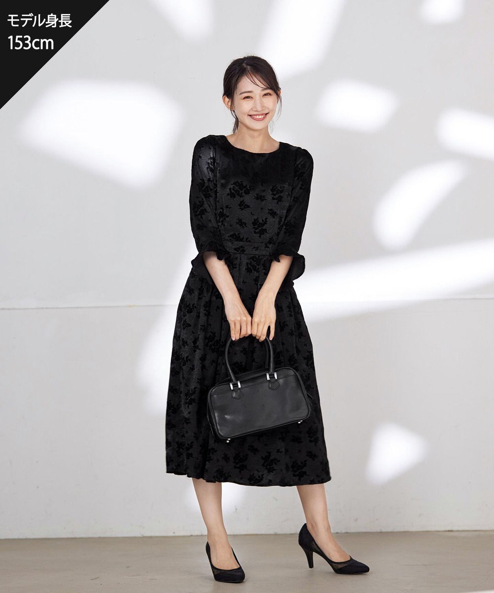 Tiaclasse 【安田美沙子さん着用・洗える】フラワーフロッキーワンピース 