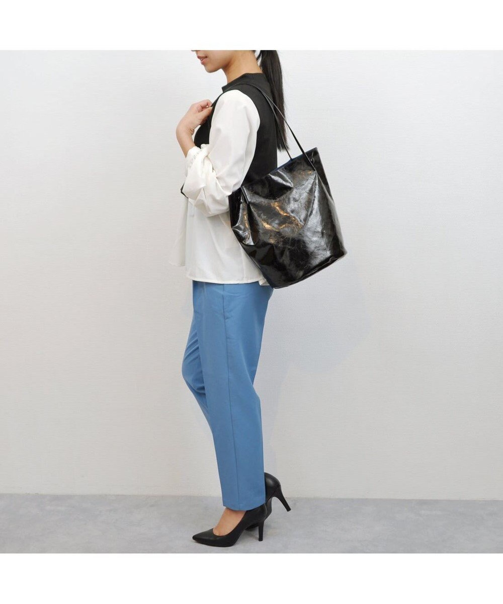 UNBILLION カシュカシュ cachecache / クラッシュメタリック肩入れバケツトートバッグ 