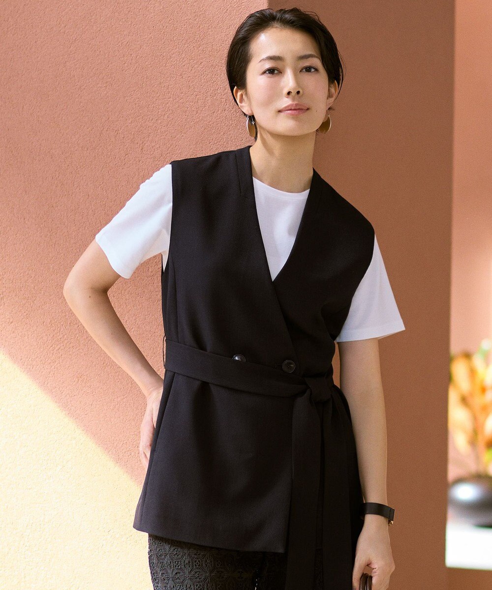 自由区 【カタログ掲載】リラックスバスケットノーカラー ジレ 