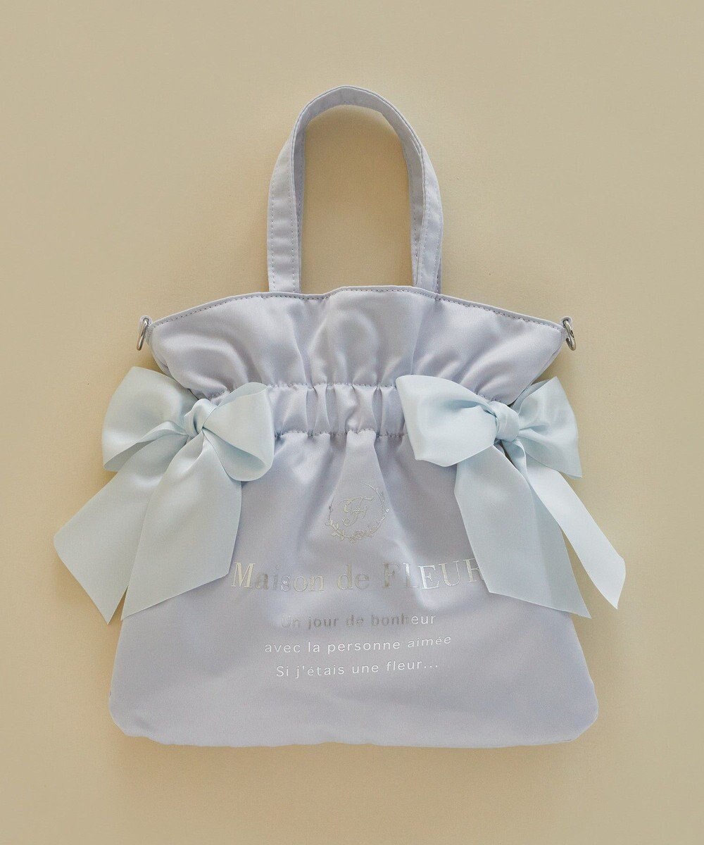 Maison de FLEUR ダブルリボン2Wayトートバッグ 