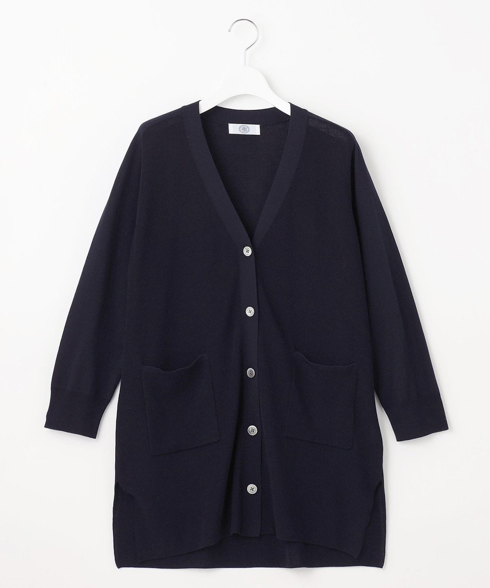 J.PRESS LADIES L 【洗える】COTTON MODAL Vネック カーディガン 