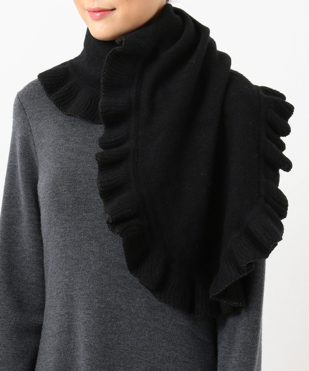 TOCCA FRILL KNIT STOLE ストール ブラック系