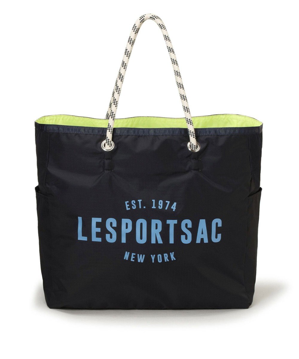 LeSportsac LARGE 2 WAY TOTE/2ウェイディープシーブルー/ライム 