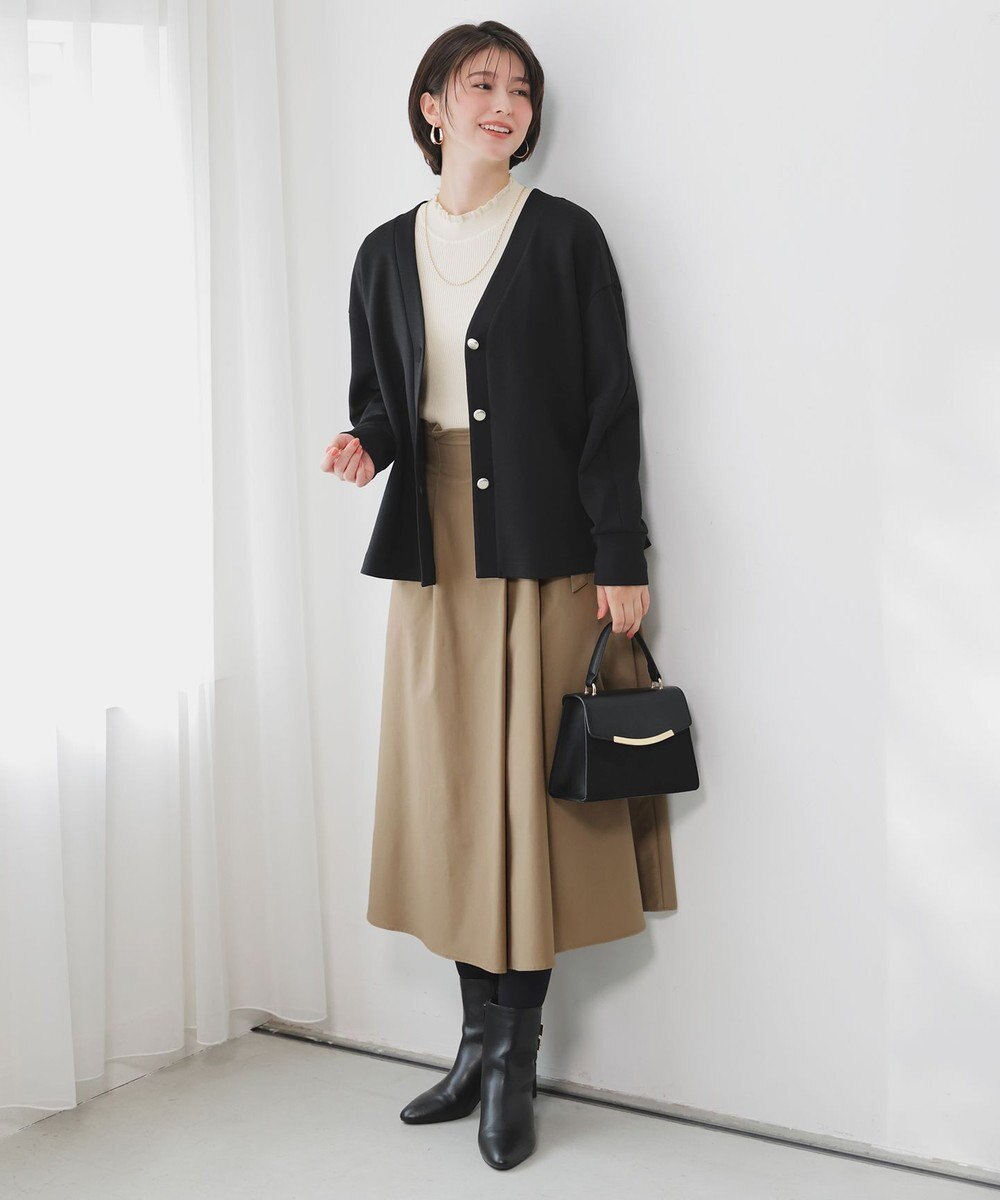 ANY SIS CICA加工 フリルネック プルオーバー 