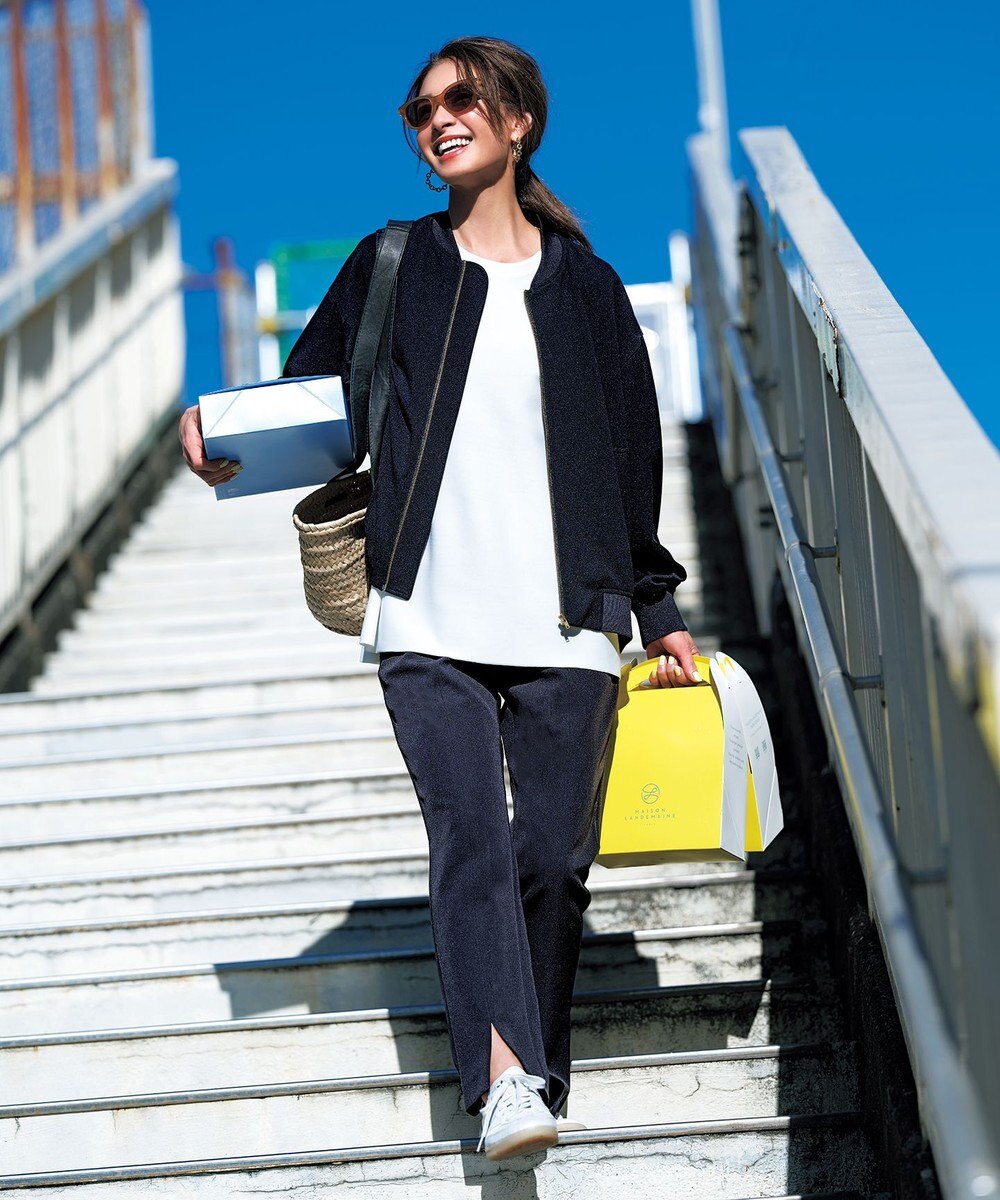 UNFILO ハーフスリーブ ペプラムニット 