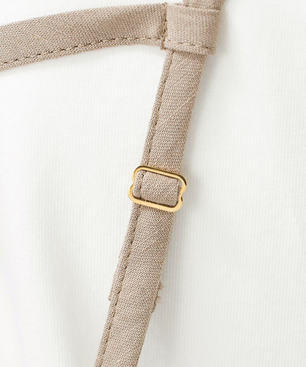 23区 L 【GOLD LABEL】クリスピーリネンストレッチ キャミソールワンピース 