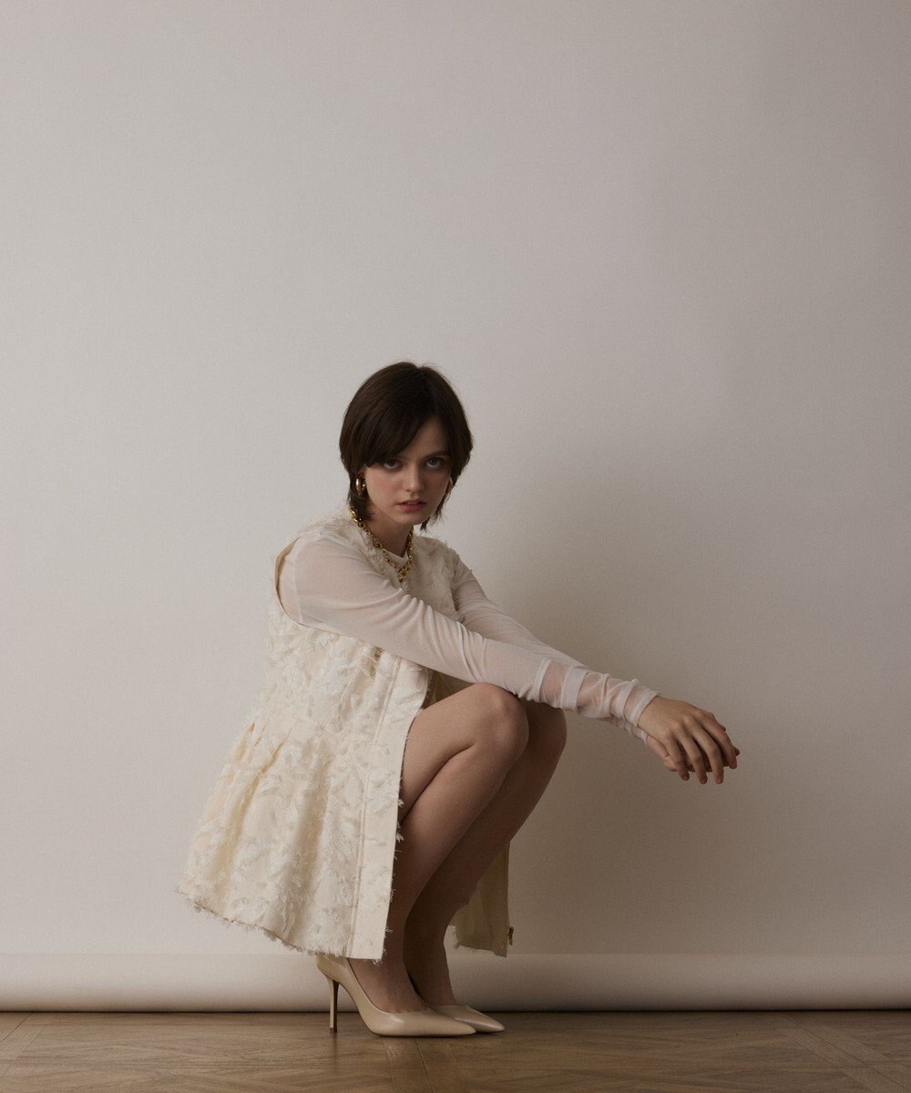 GRACE CONTINENTAL カットジャガードジレ 