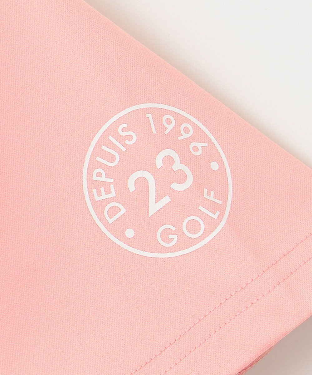 23区GOLF 【WOMEN】ロゴ 半袖モックネックシャツ 