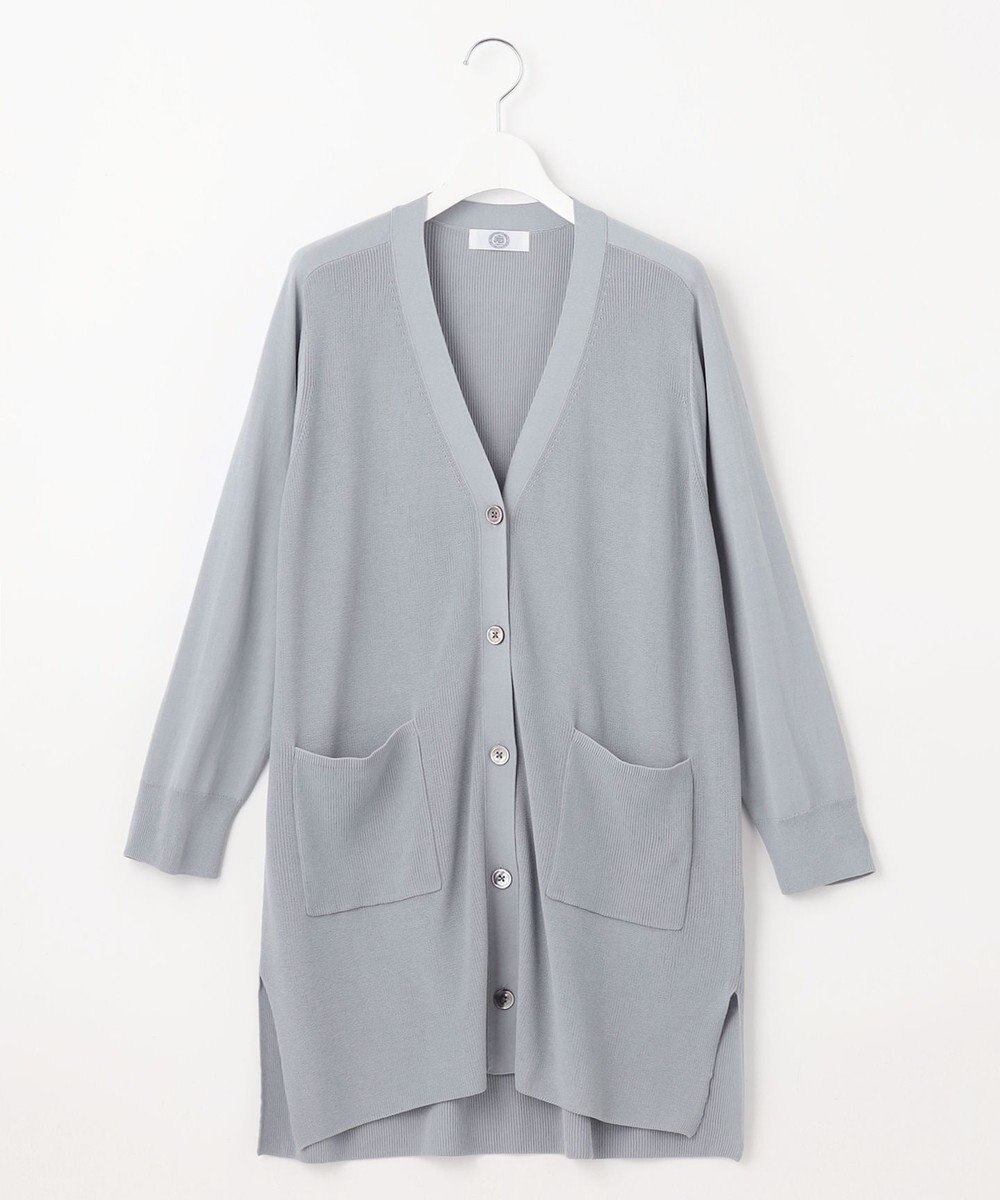 J.PRESS LADIES L 【洗える】COTTON MODAL Vネック カーディガン 