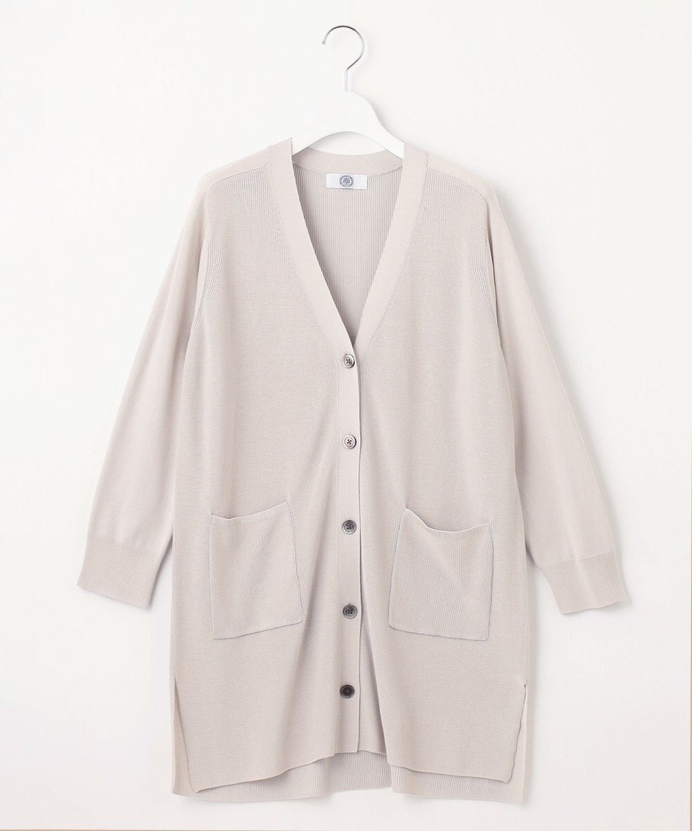 J.PRESS LADIES L 【洗える】COTTON MODAL Vネック カーディガン 