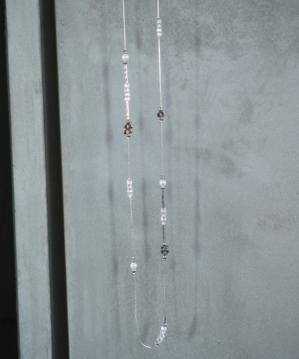 YECCA VECCA ガラスMIXロングネックレス 