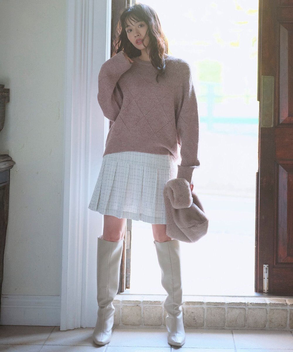 Feroux ハート柄ニット プルオーバー 