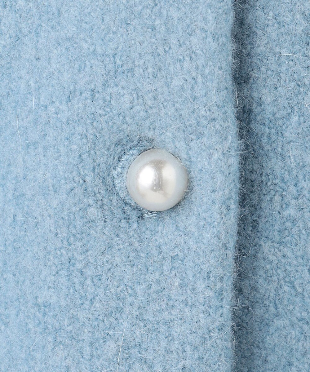 UNFILO 【前後着用 可能】ふわふわニット 2WAY パールボタンカーディガン 