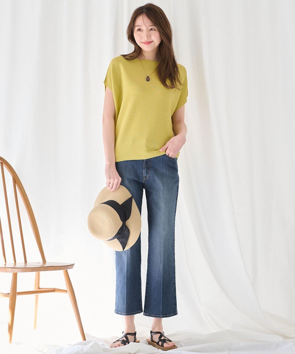 ANY 【洗濯機可能/アンチピリング/UVケア】アクリルガーターコクーンニット 