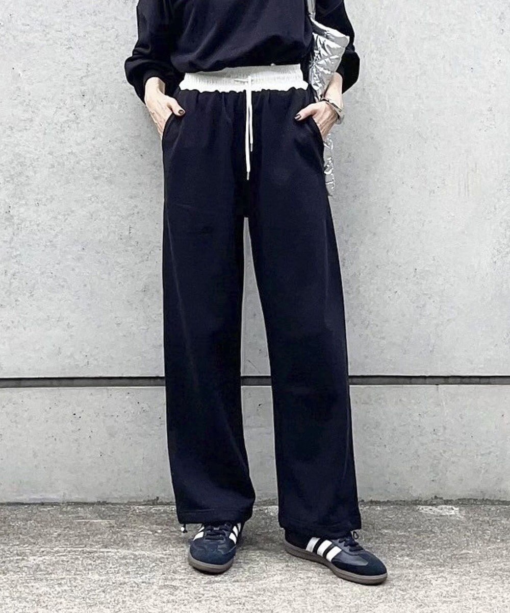 Green Parks ウエスト配色切替スウェットパンツ 