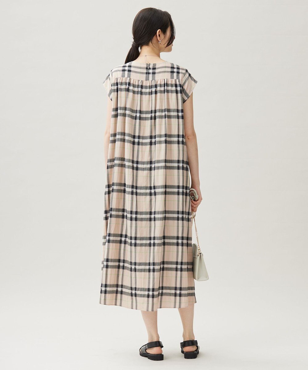 自由区 【カタログ掲載・洗える】シアーブライトチェック ワンピース 