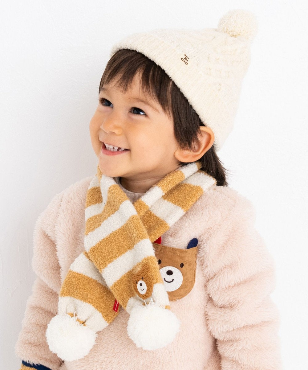 MIKI HOUSE HOT BISCUITS マシュマロニット マフラー 