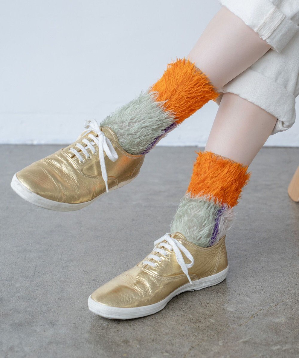 COQ HAPPY PENGUIN リバーシブルファーソックス 