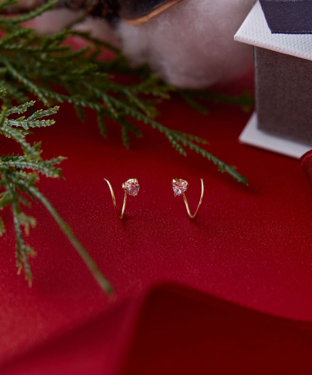 Phoebe 【K10RG】ハーティーダブルループピアス 