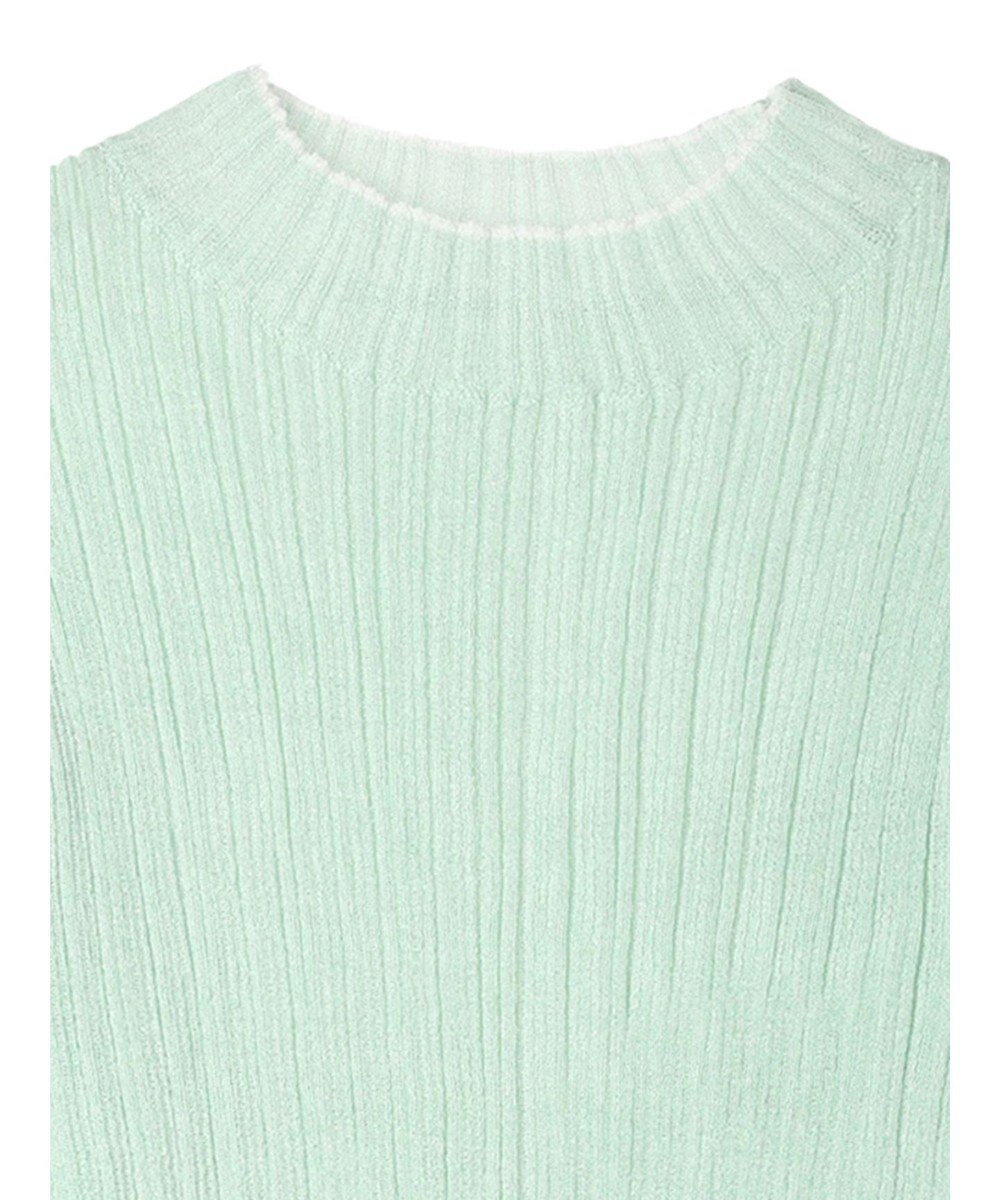 earth music&ecology シアー配色リブプルオーバー 