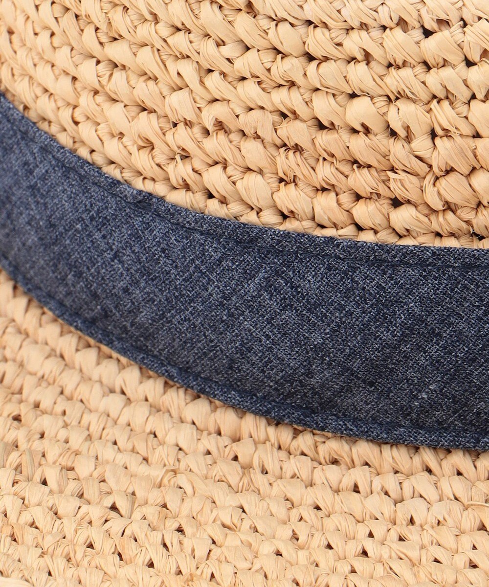 JOSEPH ABBOUD 【ナチュラルな風合い】ラフィアメランジハット 