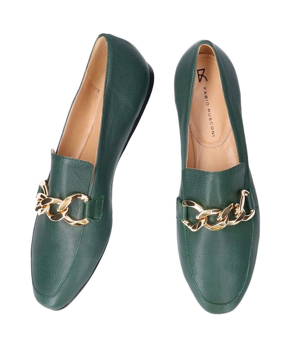 INTER-CHAUSSURES 【FABIO RUSCONI】ラウンドトウサケットチェーンローファー 