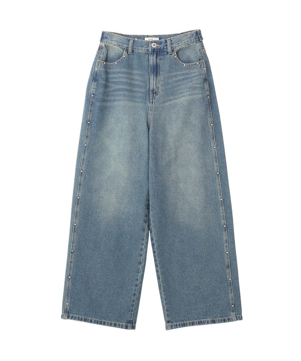 earth music&ecology スタッズデニムパンツ 