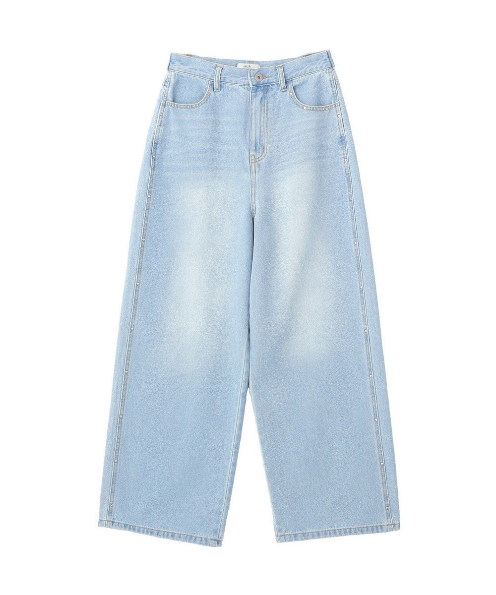 earth music&ecology スタッズデニムパンツ 