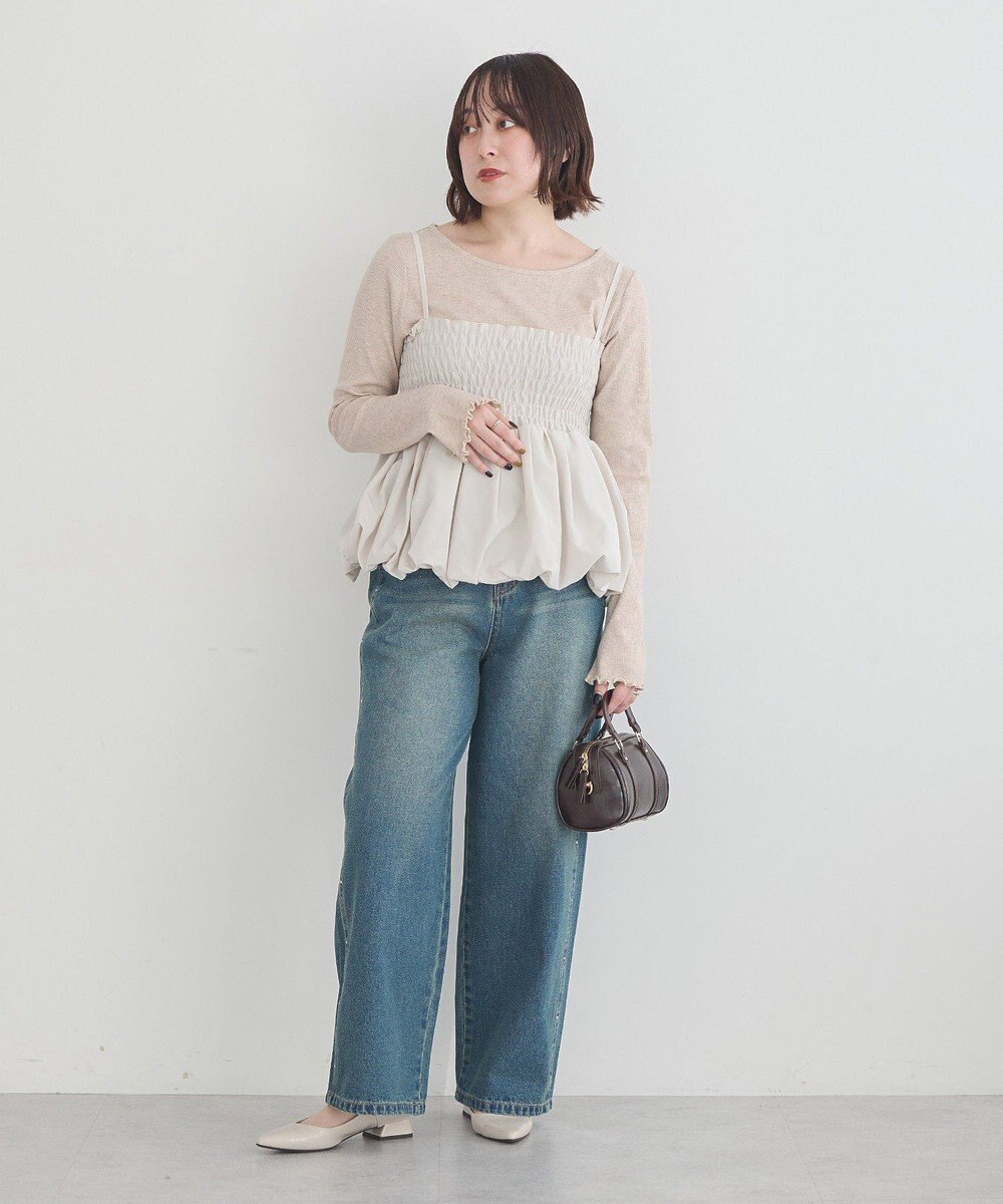 earth music&ecology スタッズデニムパンツ 