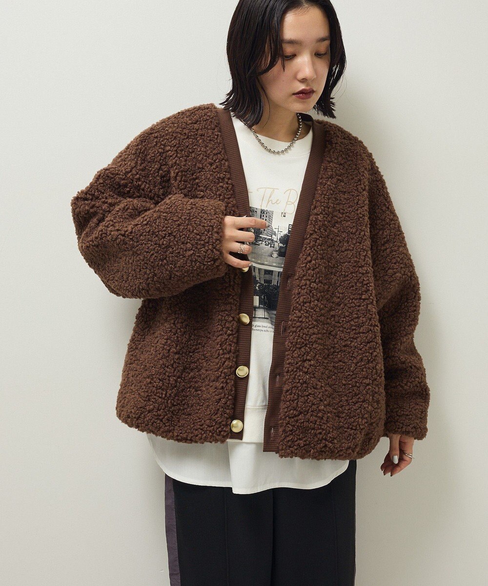 Green Parks Ｖネックボアカーディジャケット 