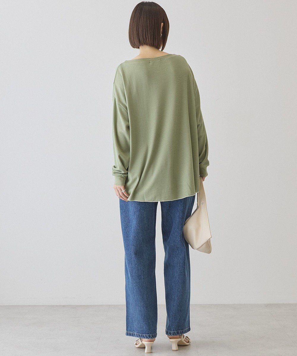 AMERICAN HOLIC 【選べる丈】ヘンリーネックワッフルメロープルオーバー 