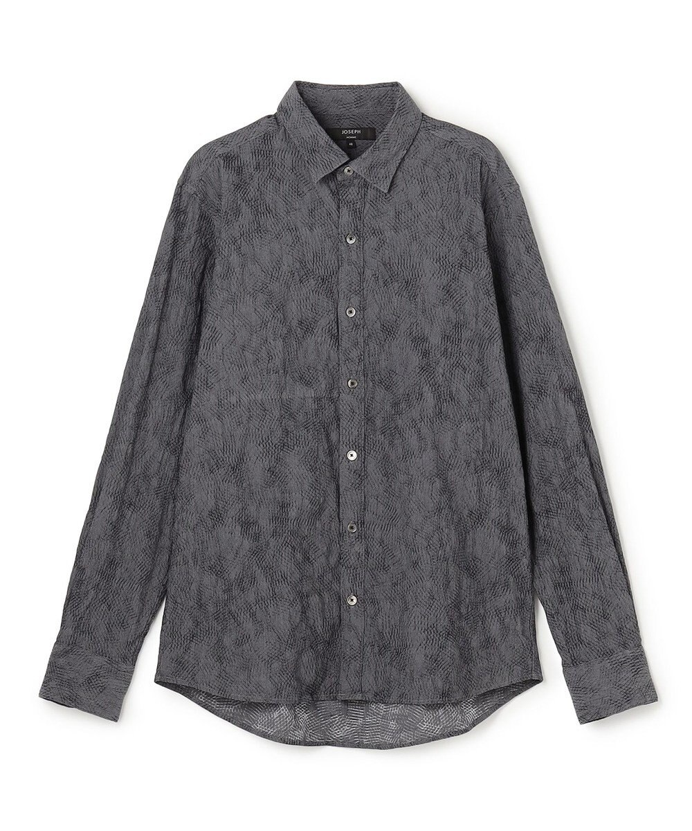JOSEPH HOMME アブストラクトジャガードストレッチ　レギュラーカラーシャツ 