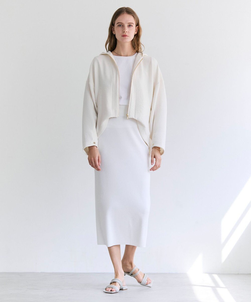 BEIGE， BROIS / コットンストレッチシャツテールTシャツ 