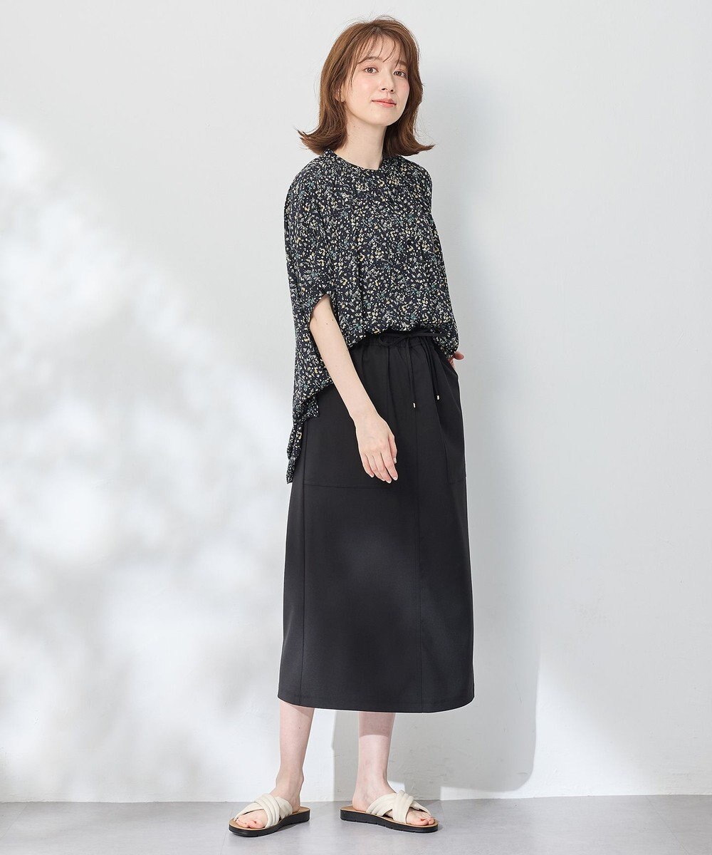 ANY 【洗濯機可】プリントブラウス 