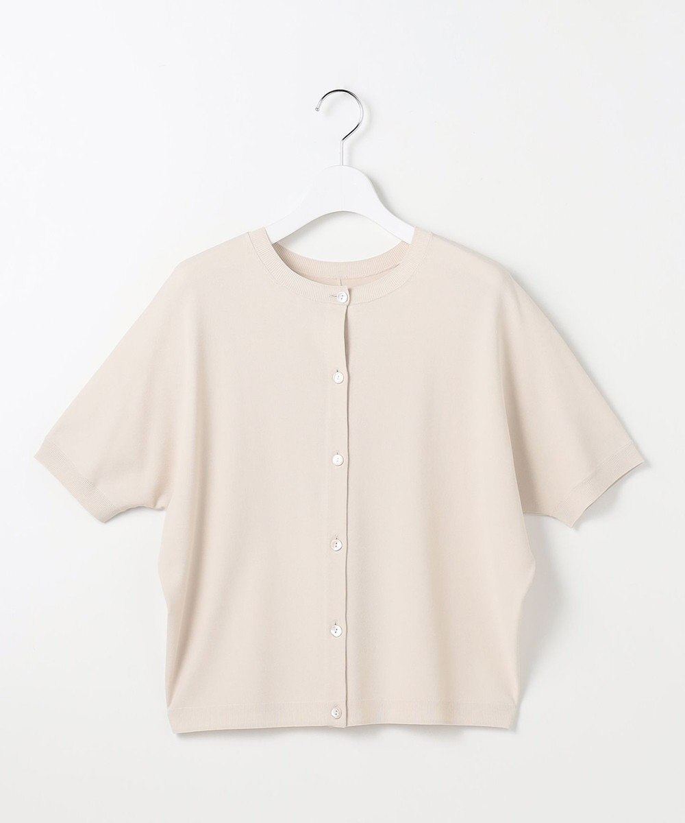 自由区 【前後着用可能】クレープストレッチドルマンスリーブ ニット 