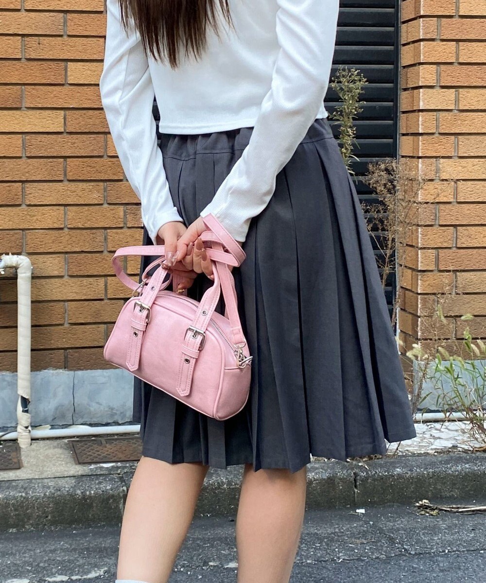 WEGO ハトメハンドルミニボストンショルダー 