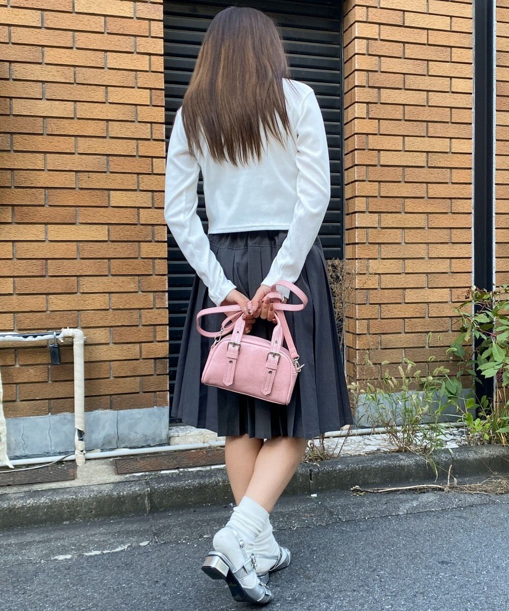 WEGO ハトメハンドルミニボストンショルダー 