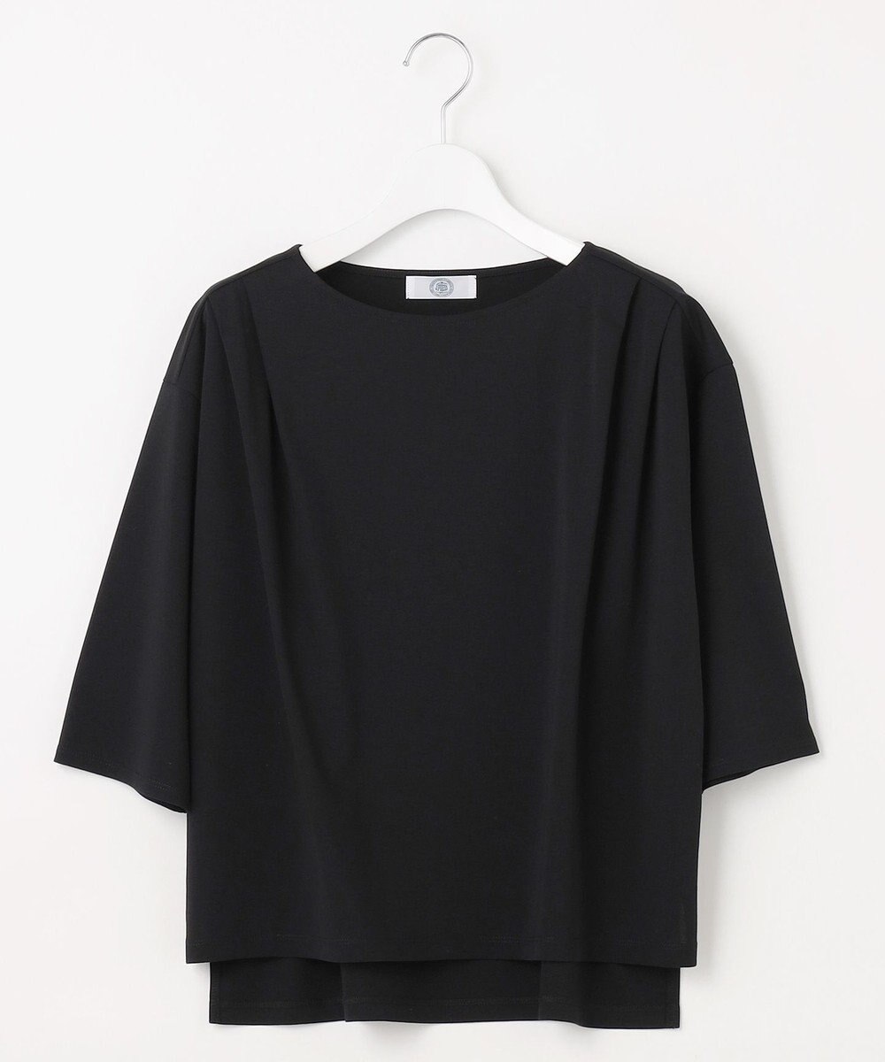 J.PRESS LADIES 【洗える・抗菌防臭・接触冷感・吸水速乾】ドライポンチ ボートネック カットソー 