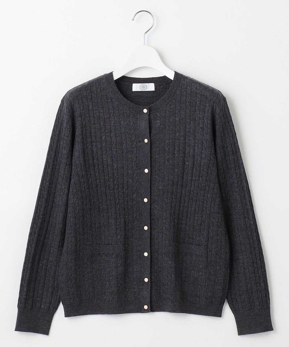 J.PRESS LADIES 【洗える】KNIT BASIC クルーネック カーディガン 