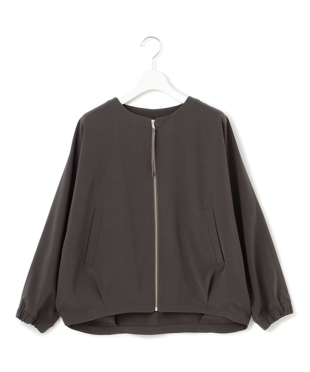 J.PRESS YORK STREET 【WOMEN】ジャージーライクツイル ドルマンブルゾン 