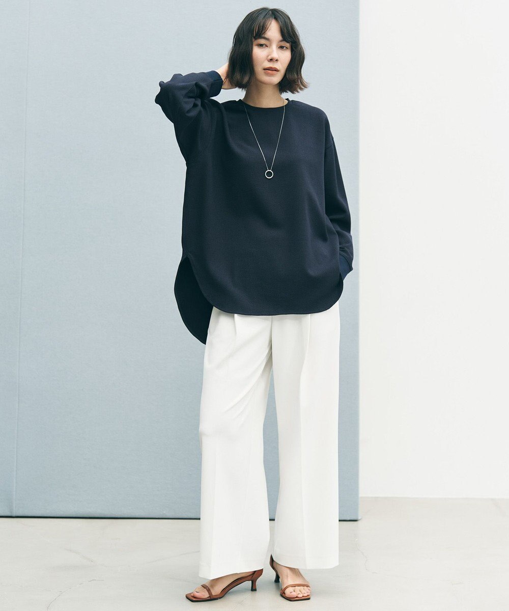 UNFILO L 【11サイズ展開/セレモニー】 BEAUTY MOVE タックワイドパンツ 