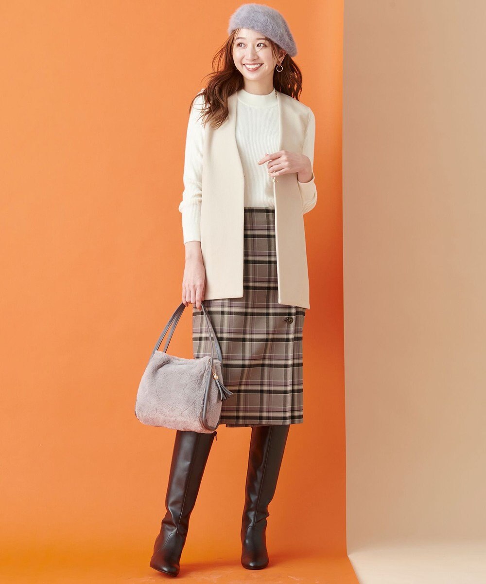 ANY SIS 【美人百花10月号掲載】2WAYリバーシブルラップ スカート 